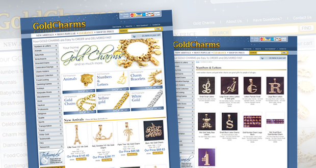 GoldCharms Custom Website Design