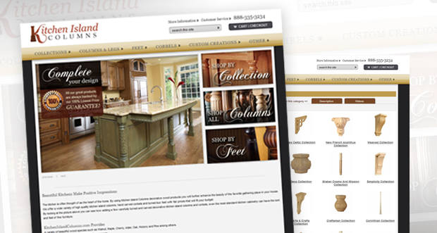KitchenIslandColumns Custom Website Design