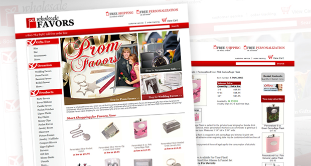 WholesaleFavors Custom Website Design