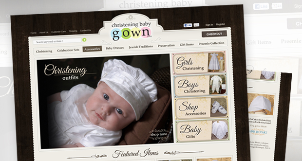 ChristeningBabyGown Custom Website Design